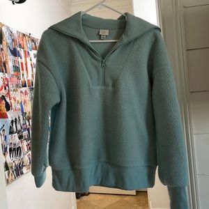 Teal quarter zip pullover